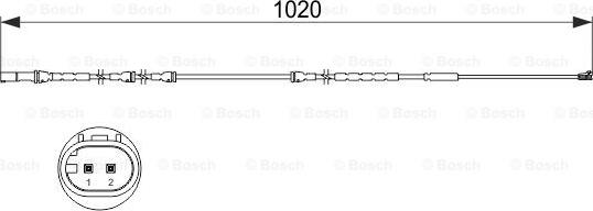 BOSCH 1 987 473 510 - Сигнализатор, износ тормозных колодок parts5.com