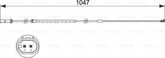 BOSCH 1 987 473 512 - Сигнализатор, износ тормозных колодок parts5.com