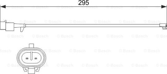 BOSCH 1 987 473 537 - Сигнализатор, износ тормозных колодок parts5.com