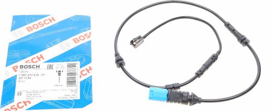 BOSCH 1 987 473 616 - Сигнализатор, износ тормозных колодок parts5.com