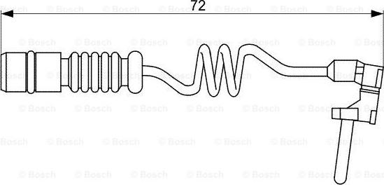 BOSCH 1 987 473 057 - Сигнализатор, износ тормозных колодок parts5.com