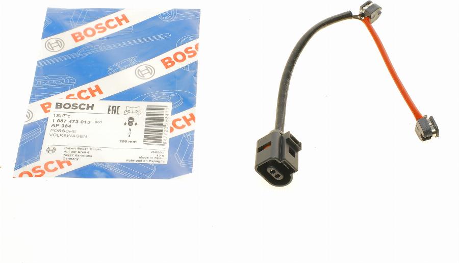 BOSCH 1 987 473 013 - Сигнализатор, износ тормозных колодок parts5.com