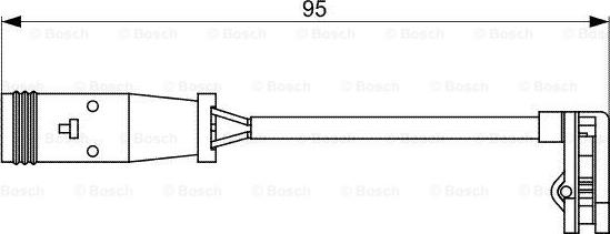 BOSCH 1 987 473 036 - Сигнализатор, износ тормозных колодок parts5.com