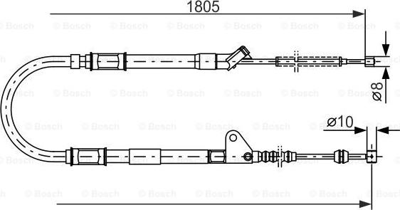 BOSCH 1 987 477 546 - Тросик, cтояночный тормоз parts5.com