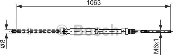 BOSCH 1 987 477 568 - Тросик, cтояночный тормоз parts5.com