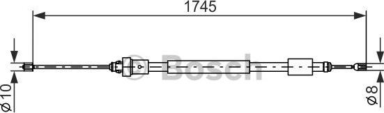 BOSCH 1 987 477 576 - Тросик, cтояночный тормоз parts5.com