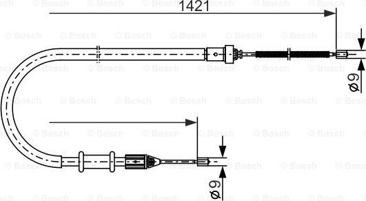 BOSCH 1 987 477 633 - Тросик, cтояночный тормоз parts5.com