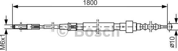 BOSCH 1 987 477 165 - Тросик, cтояночный тормоз parts5.com