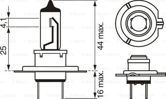 BOSCH 1 987 301 441 - Лампа накаливания, фара дальнего света parts5.com