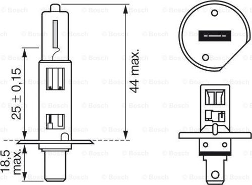 BOSCH 1 987 301 041 - Лампа накаливания, фара дальнего света parts5.com