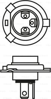 BOSCH 1 987 301 054 - Лампа накаливания, фара дальнего света parts5.com