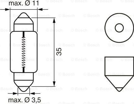 BOSCH 1 987 302 810 - Bulb, licence plate light parts5.com