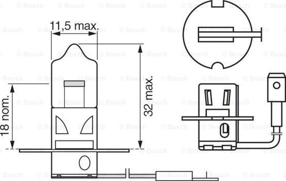 BOSCH 1 987 301 006 - Lámpara, faro de carretera parts5.com