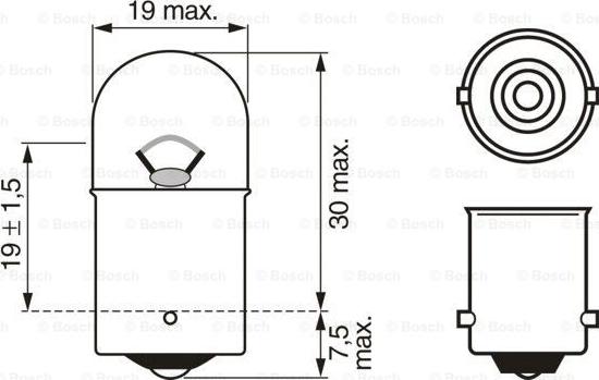 BOSCH 1 987 301 058 - Лампа накаливания, фонарь указателя поворота parts5.com