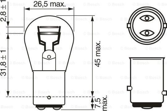 BOSCH 1 987 302 814 - Lámpara, luz intermitente parts5.com