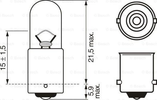 BOSCH 1 987 301 023 - Лампа накаливания, фонарь указателя поворота parts5.com