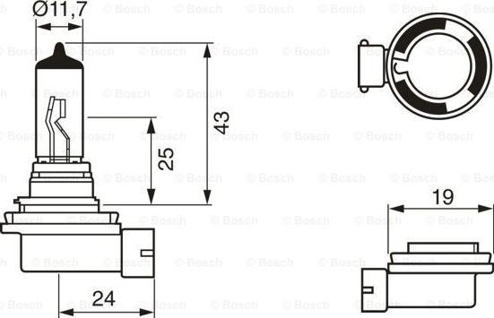 BOSCH 1 987 301 133 - Лампа накаливания, фара дальнего света parts5.com