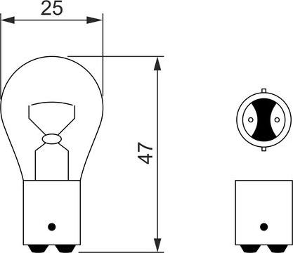 BOSCH 1 987 302 532 - Лампа накаливания, фонарь сигнала тормоза parts5.com