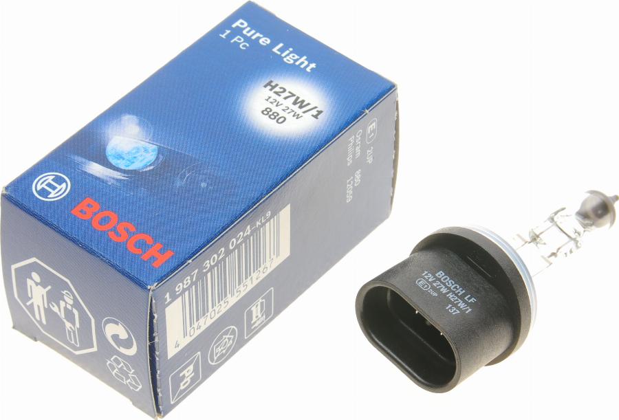 BOSCH 1 987 302 024 - Лампа накаливания, противотуманная фара parts5.com