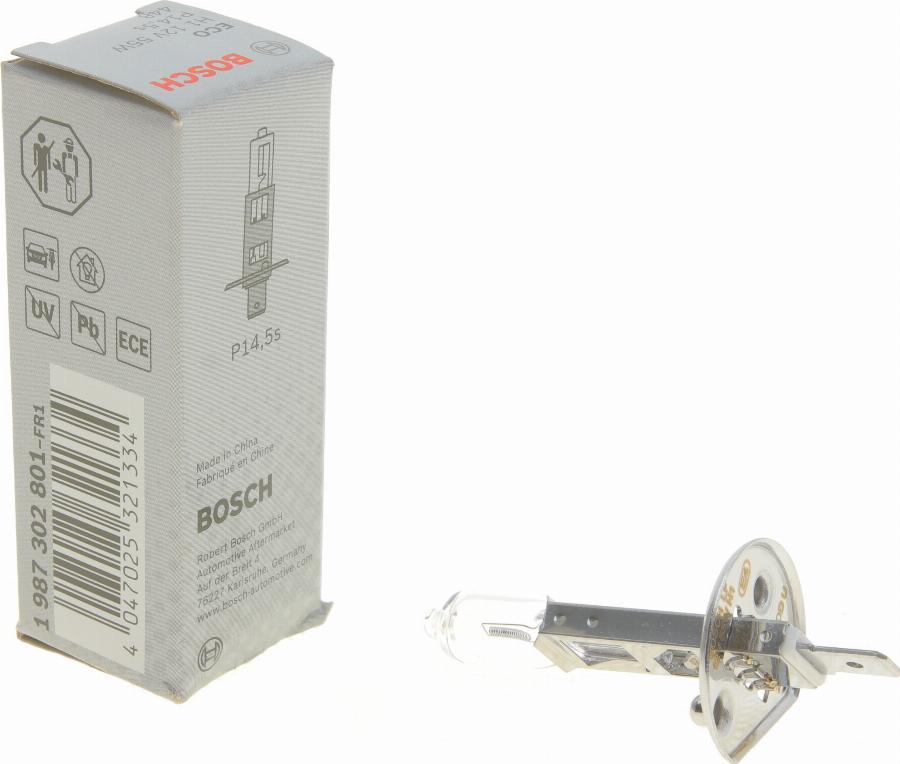 BOSCH 1 987 302 801 - Лампа накаливания, фара дальнего света parts5.com