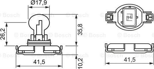 BOSCH 1 987 302 266 - Лампа накаливания, задний противотуманный фонарь parts5.com