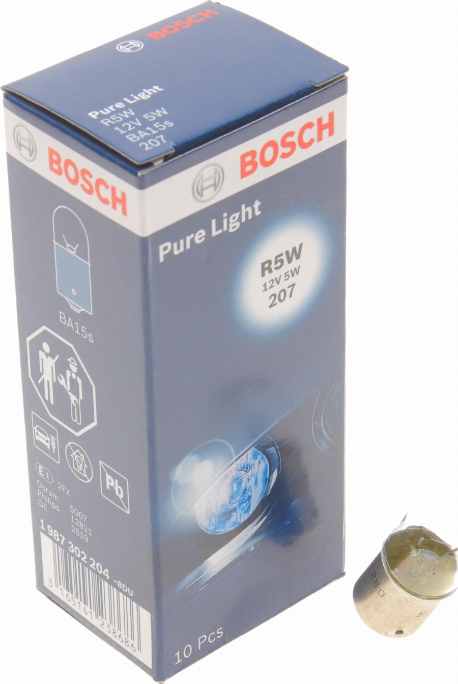 BOSCH 1 987 302 204 - Лампа накаливания, фонарь указателя поворота parts5.com