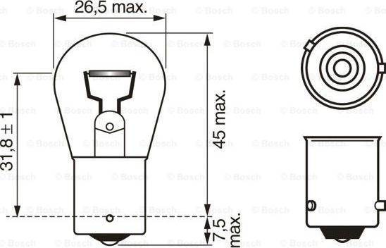 BOSCH 1 987 302 213 - Лампа накаливания, фонарь указателя поворота parts5.com