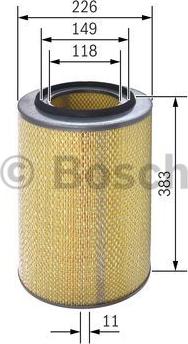 BOSCH 1 457 429 966 - Воздушный фильтр parts5.com