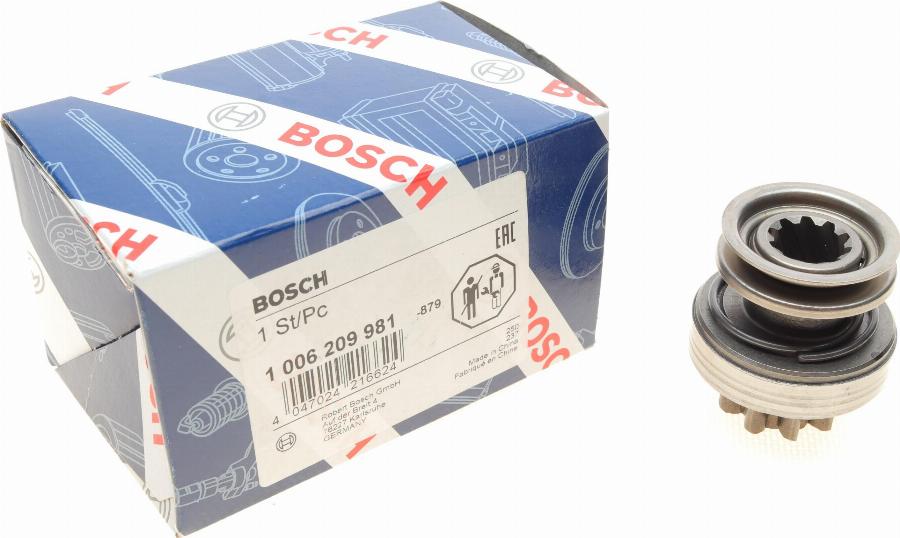 BOSCH 1 006 209 981 - Ведущая шестерня, стартер parts5.com