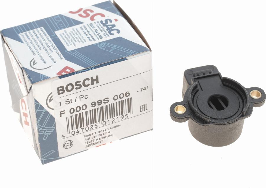 BOSCH F 000 99S 006 - Датчик, положение дроссельной заслонки parts5.com