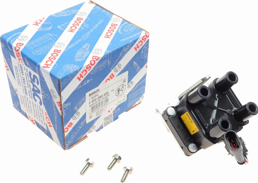 BOSCH F 000 ZS0 222 - Катушка зажигания parts5.com