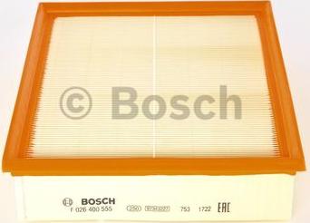 BOSCH F 026 400 555 - Воздушный фильтр parts5.com