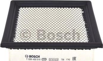BOSCH F 026 400 518 - Воздушный фильтр parts5.com