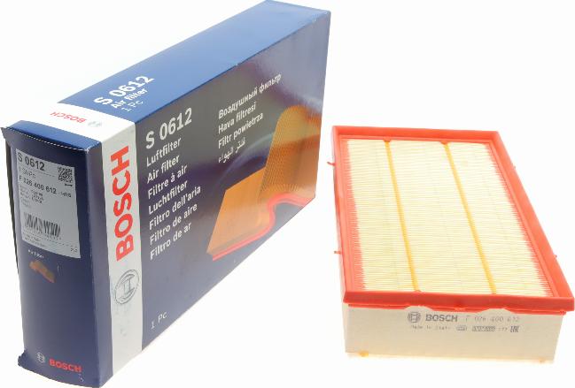 BOSCH F 026 400 612 - Воздушный фильтр parts5.com