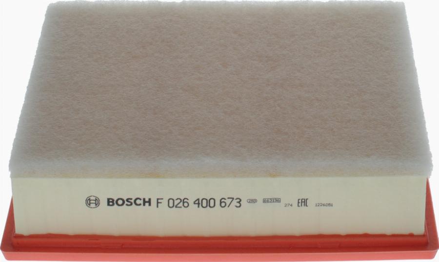 BOSCH F 026 400 673 - Воздушный фильтр parts5.com