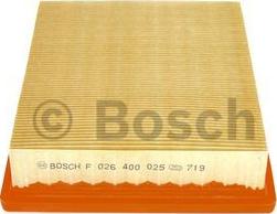 BOSCH F 026 400 025 - Воздушный фильтр parts5.com