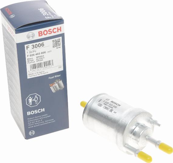 BOSCH F 026 403 006 - Топливный фильтр parts5.com