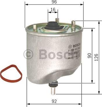 BOSCH F 026 402 862 - Топливный фильтр parts5.com