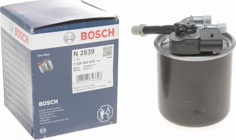 BOSCH F 026 402 839 - Топливный фильтр parts5.com