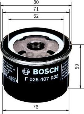 BOSCH F 026 407 055 - Масляный фильтр parts5.com