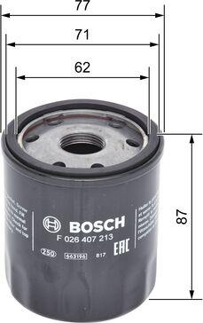 BOSCH F 026 407 213 - Масляный фильтр parts5.com