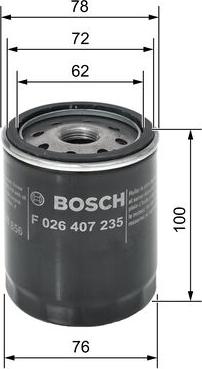 BOSCH F 026 407 235 - Масляный фильтр parts5.com