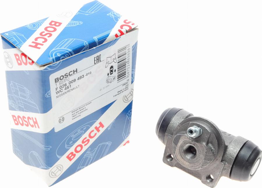 BOSCH F 026 009 483 - Колесный тормозной цилиндр parts5.com