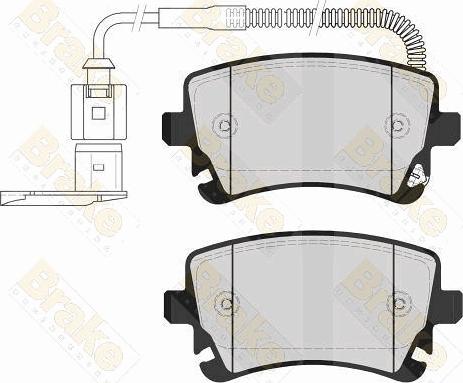 VW 3D0 698 451 B - Тормозные колодки, дисковые, комплект parts5.com