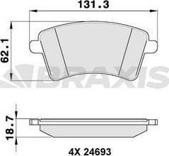 RENAULT 8660 006 319 - Тормозные колодки, дисковые, комплект parts5.com