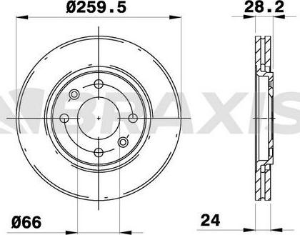 Febi Bilstein 10678 - Тормозной диск parts5.com