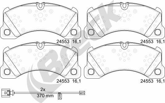 Breck 24553 00 553 00 - Тормозные колодки, дисковые, комплект parts5.com