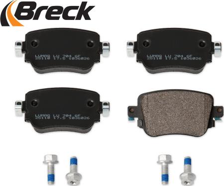 Breck 25110 00 704 10 - Тормозные колодки, дисковые, комплект parts5.com