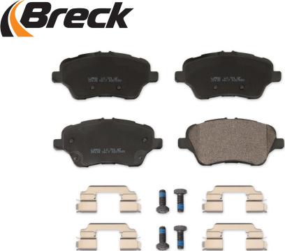 Breck 25134 00 701 00 - Тормозные колодки, дисковые, комплект parts5.com