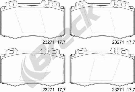 Breck 23271 00 552 20 - Тормозные колодки, дисковые, комплект parts5.com